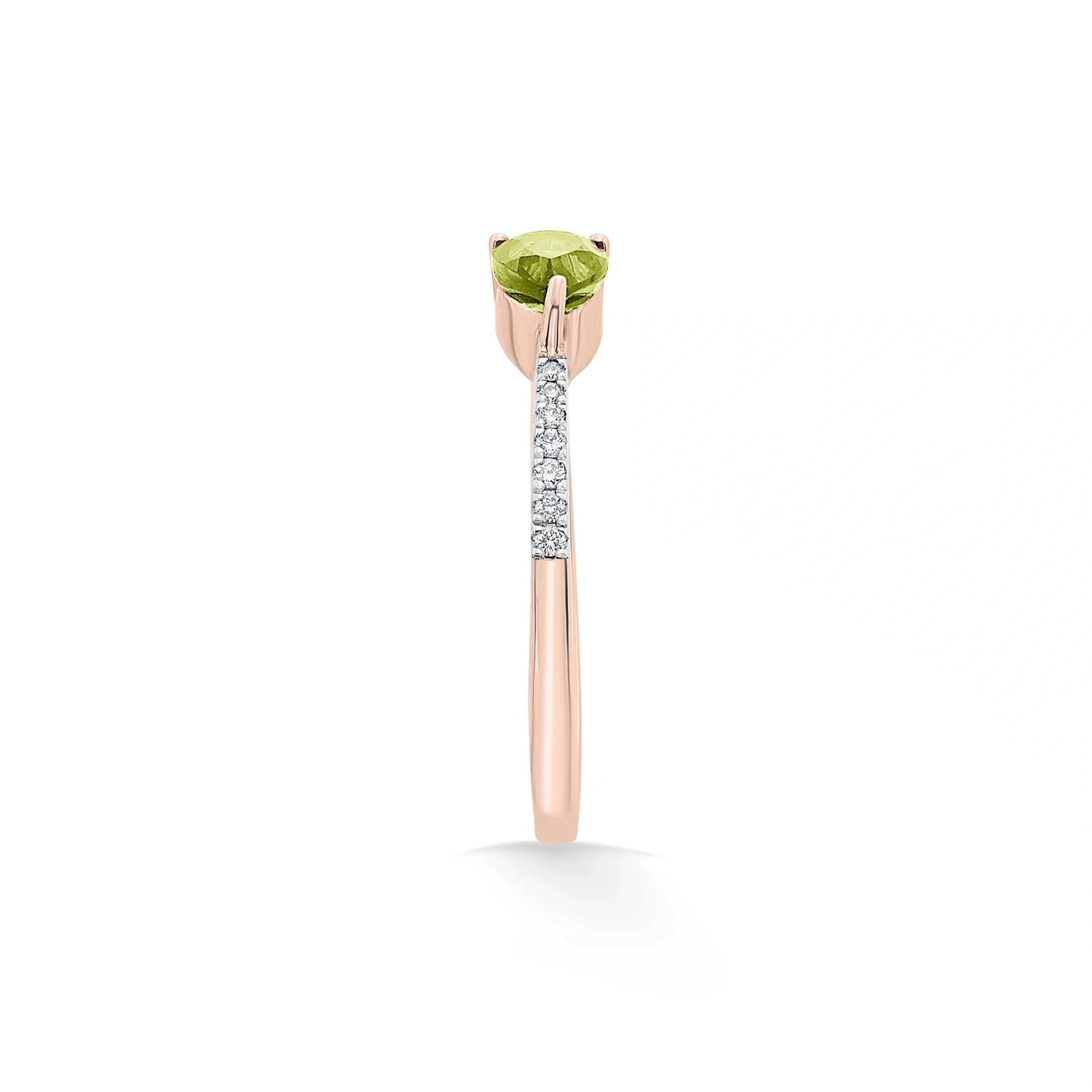 Color Pop Open Embrace Ring in Peridot - Zen Diamond India