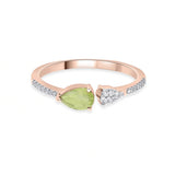 Color Pop Open Embrace Ring in Peridot