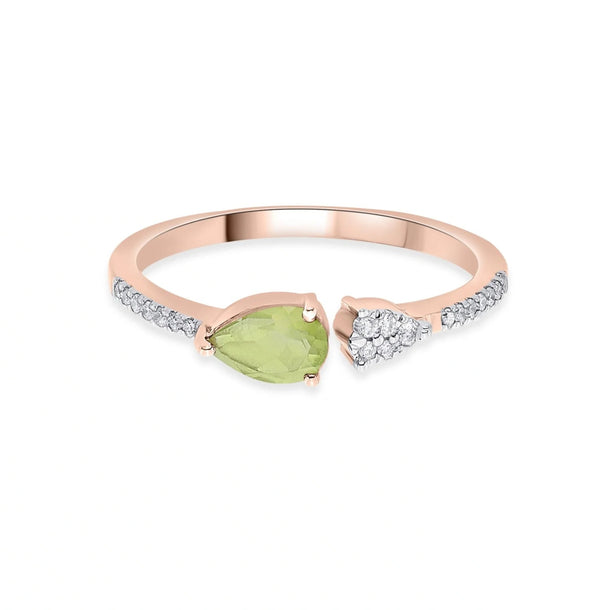 Color Pop Open Embrace Ring in Peridot