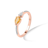 Color Pop Open Embrace Ring in Citrine - Zen Diamond India
