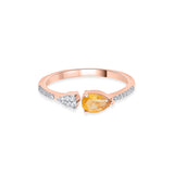Color Pop Open Embrace Ring in Citrine - Zen Diamond India