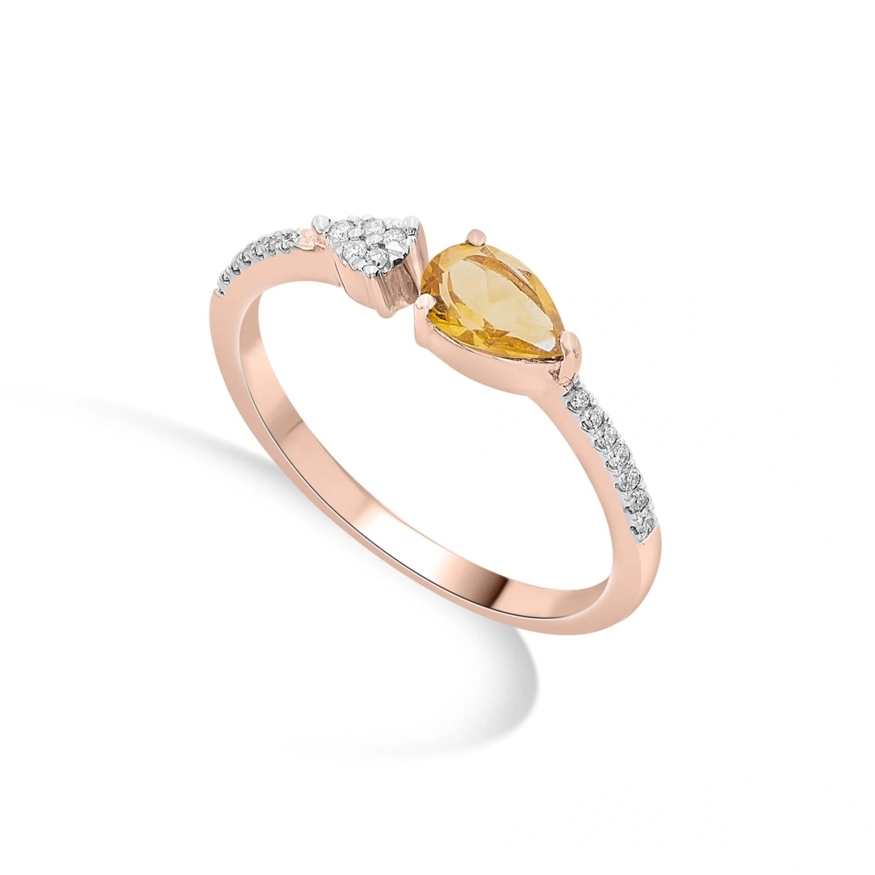 Color Pop Open Embrace Ring in Citrine - Zen Diamond India