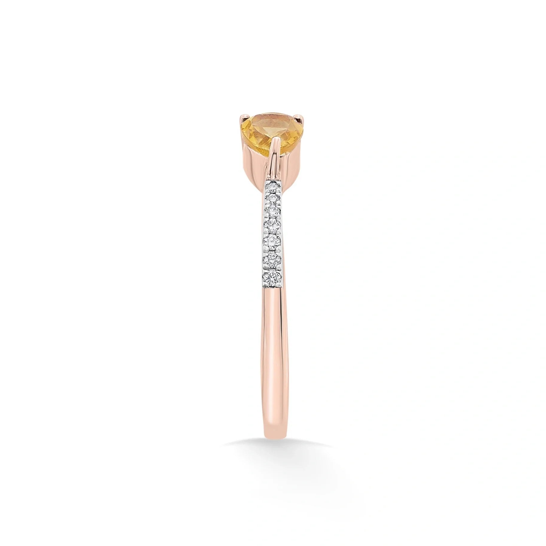 Color Pop Open Embrace Ring in Citrine - Zen Diamond India