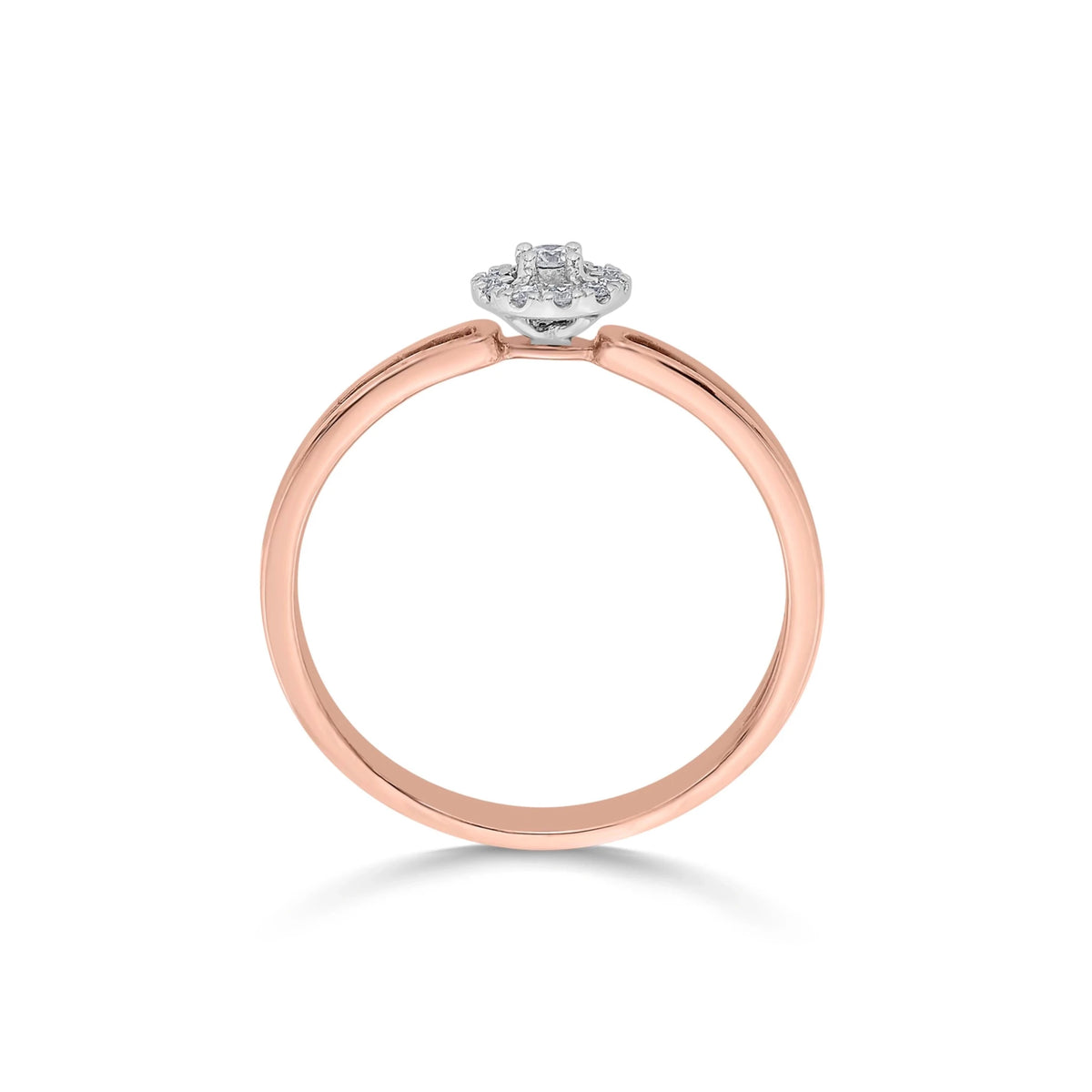 Boujee Rosé Halo Glimmer Luxe Ring - Zen Diamond India