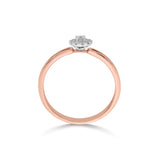 Boujee Rosé Halo Glimmer Luxe Ring - Zen Diamond India