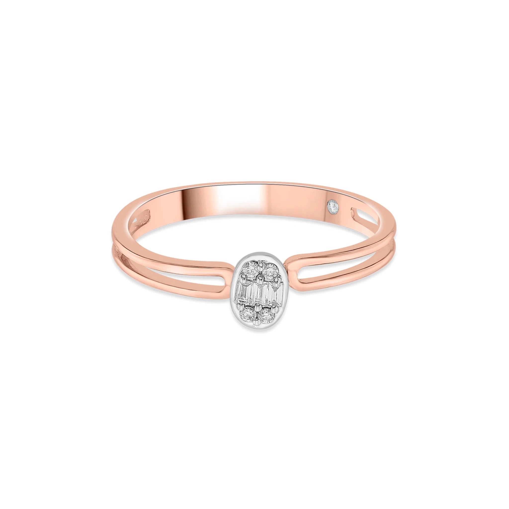 Boujee Deco Diva Split Ring - Zen Diamond India