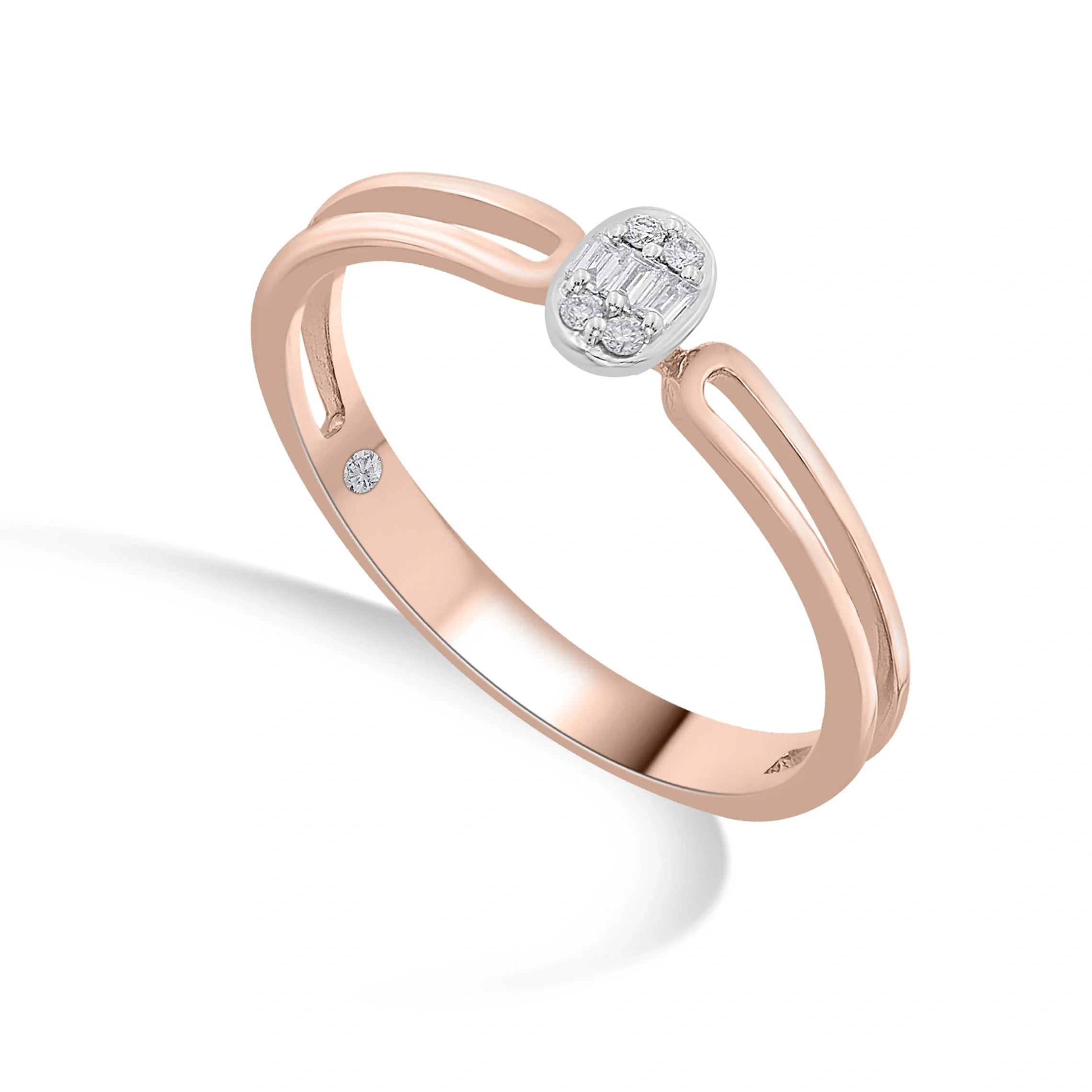 Boujee Deco Diva Split Ring - Zen Diamond India
