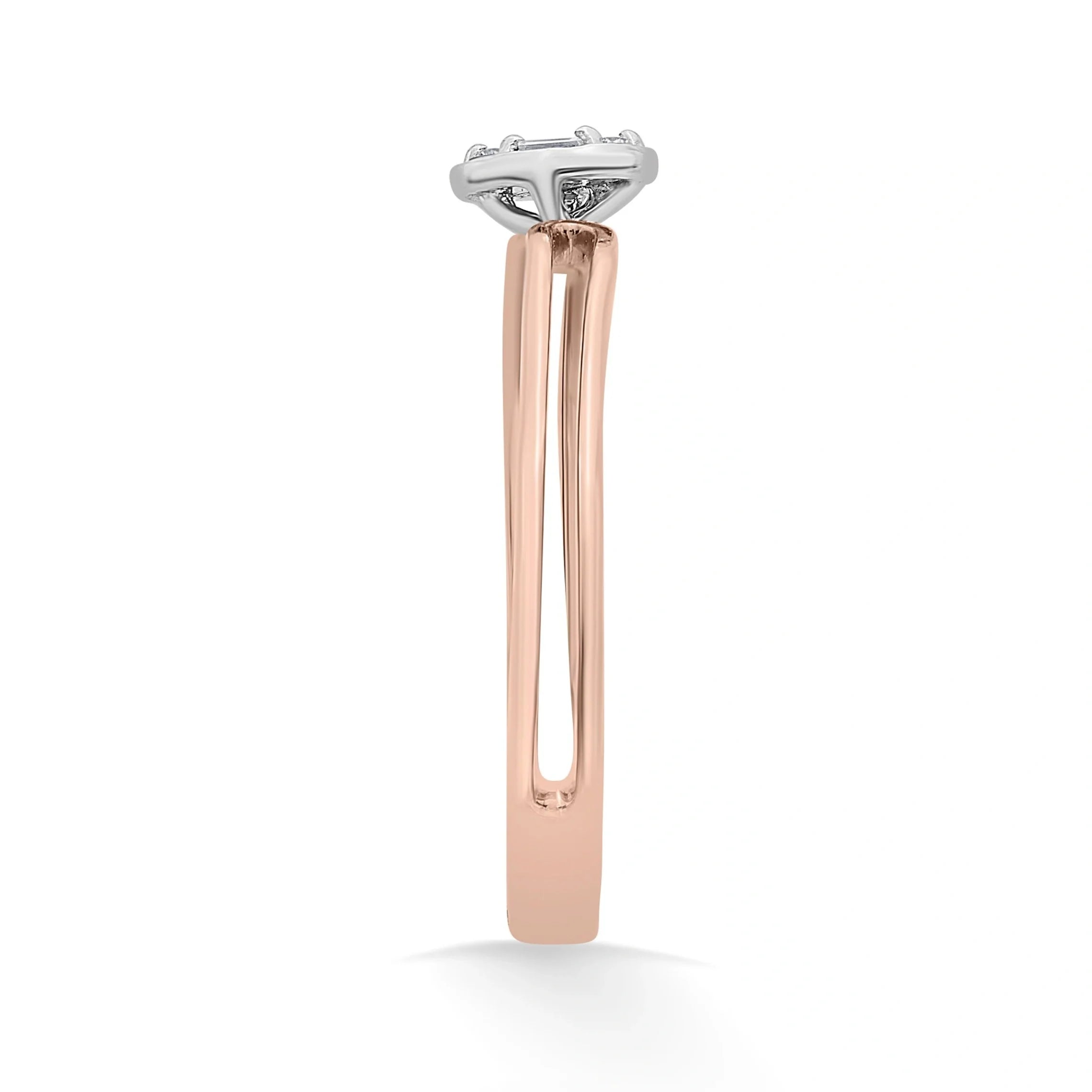 Boujee Deco Diva Split Ring - Zen Diamond India