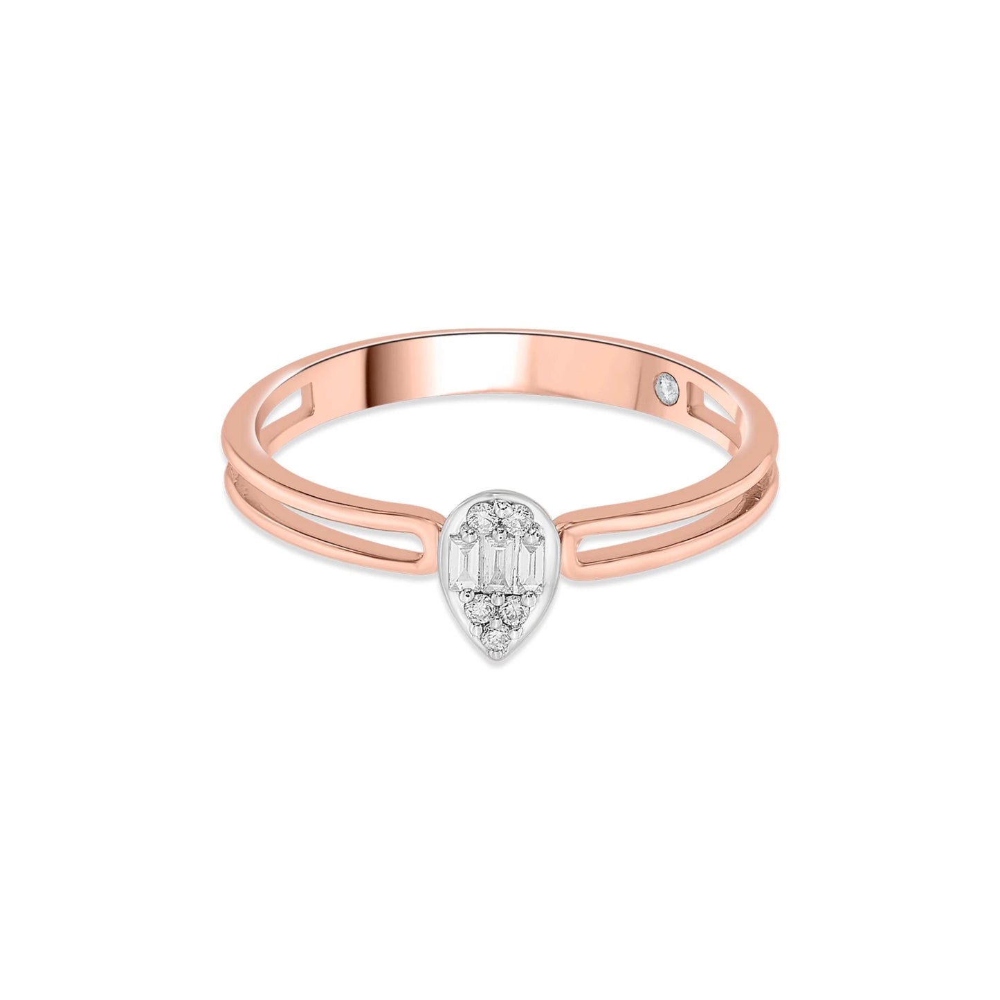 Boujee Radiant Droplet Ring - Zen Diamond India