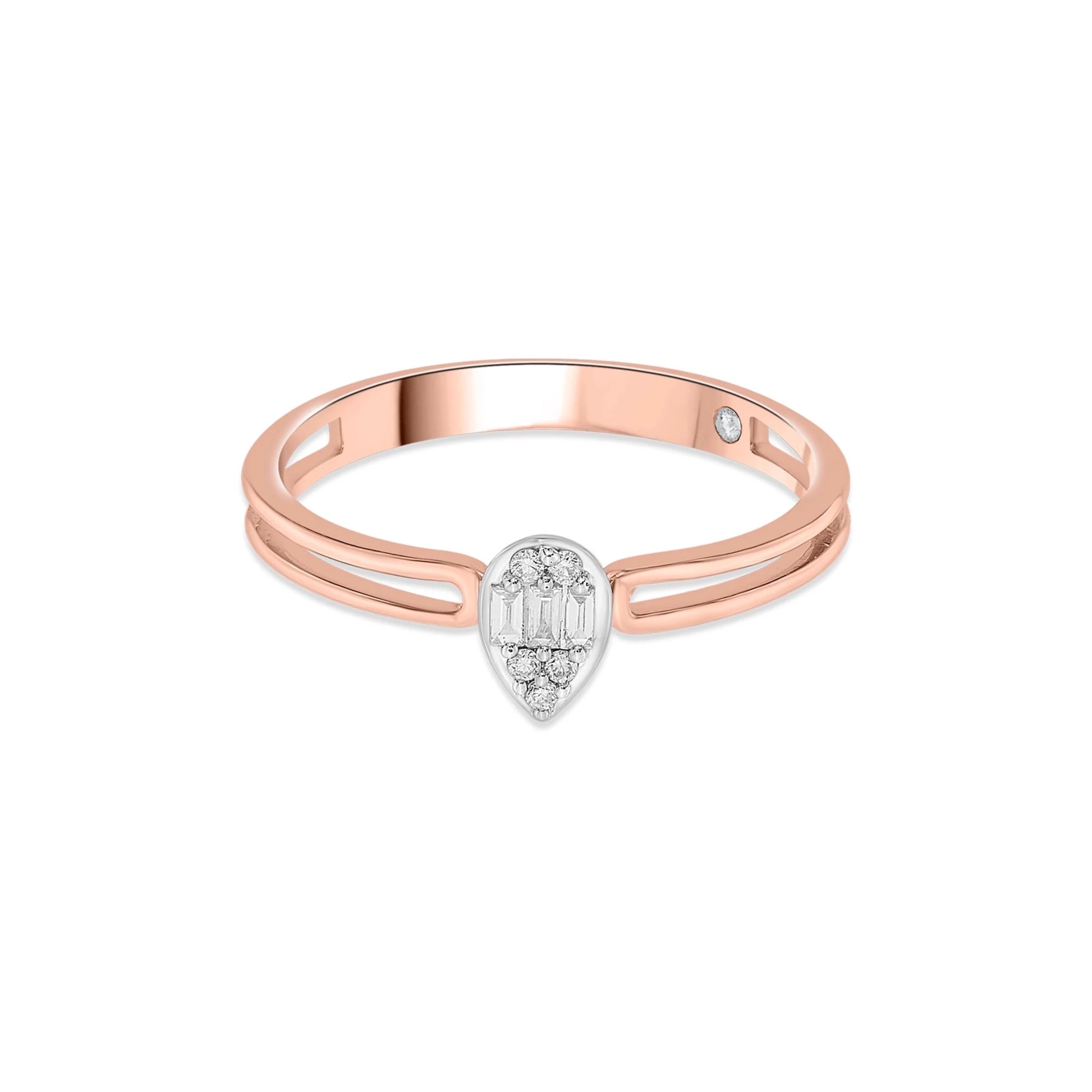 Boujee Radiant Droplet Ring - Zen Diamond India