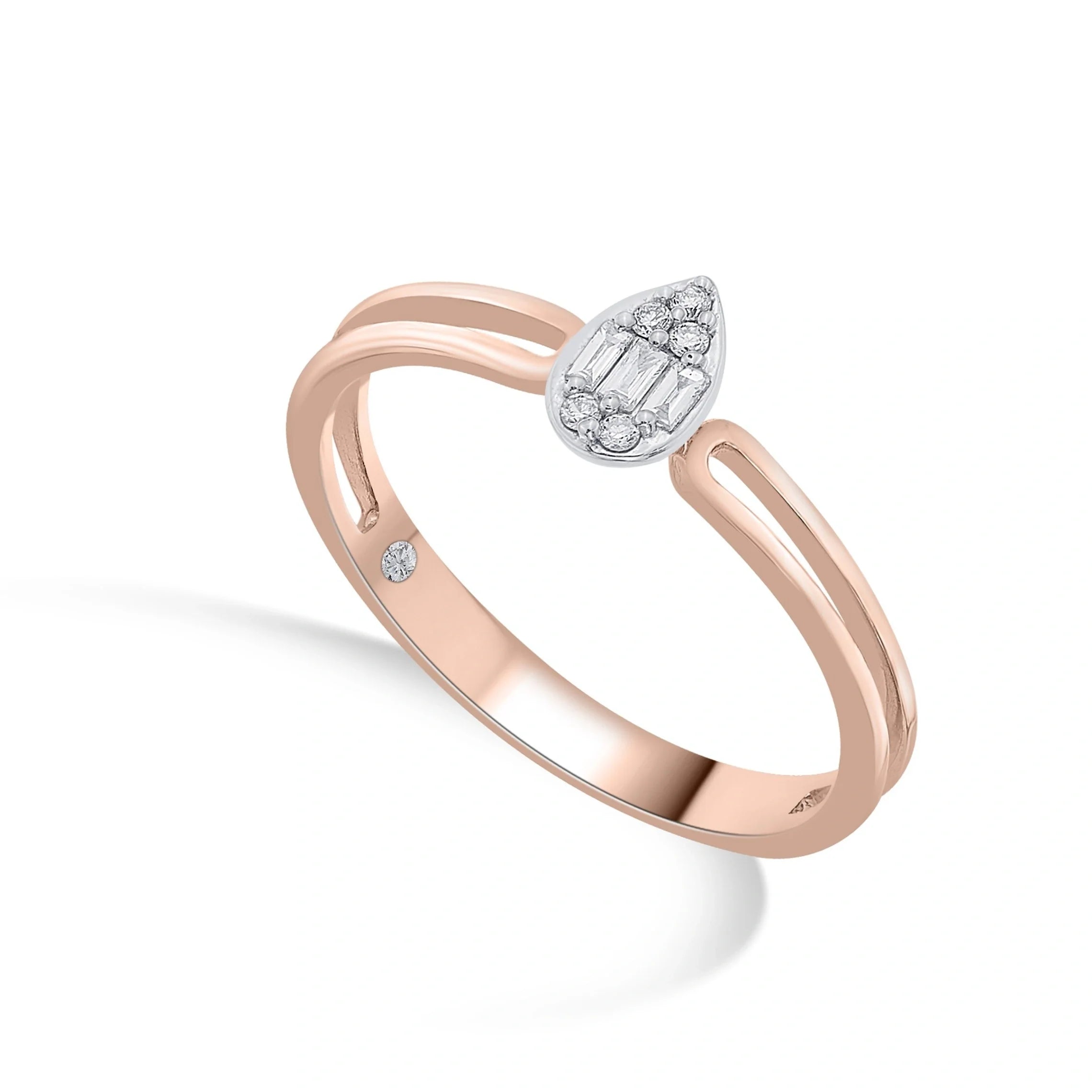 Boujee Radiant Droplet Ring - Zen Diamond India