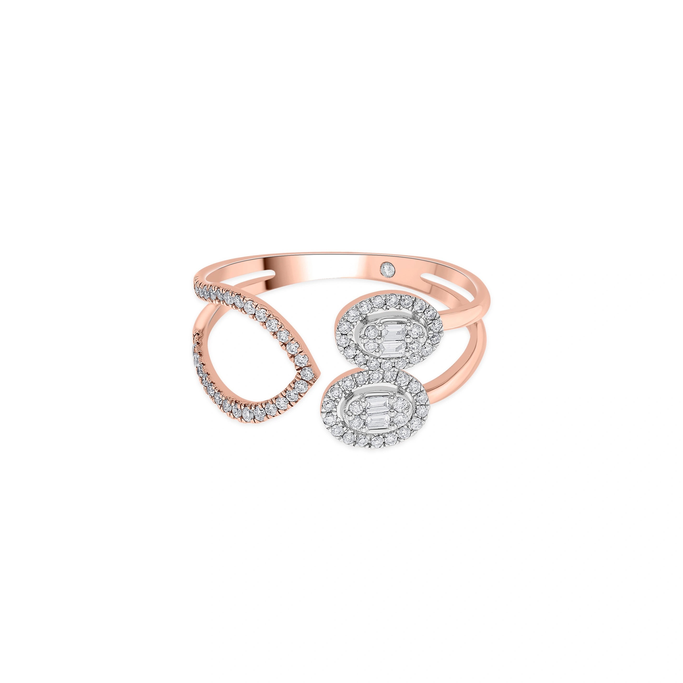 Facet Fusion Rosé Orbit Diamond Ring - Zen Diamond India