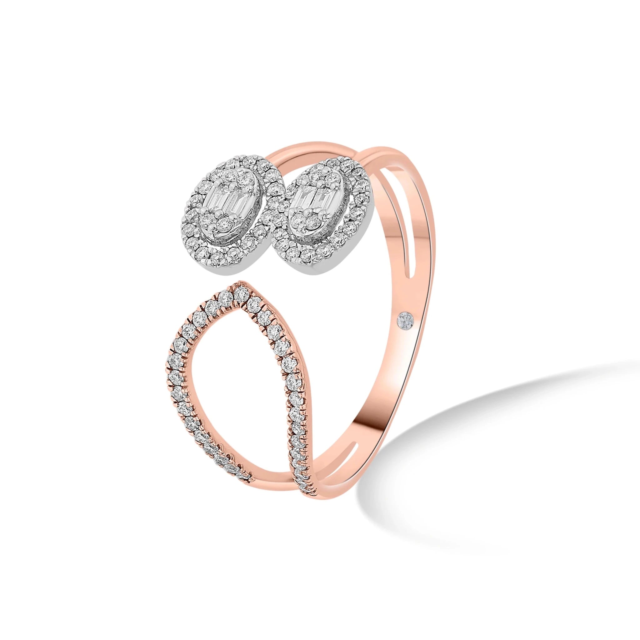 Facet Fusion Rose Orbit Diamond Ring - Zen Diamond India