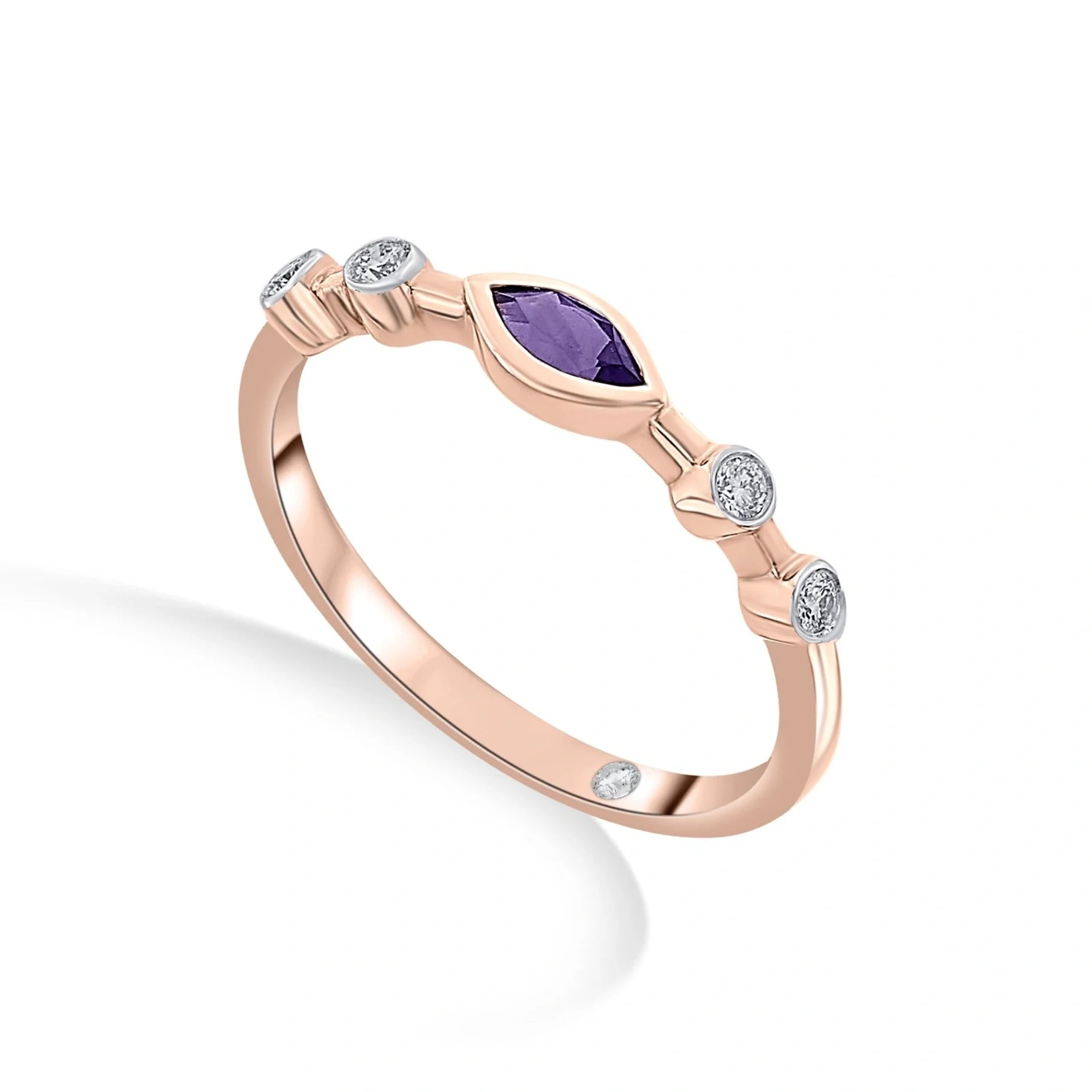 Color Pop Starlight Orbit Ring in Amethyst - Zen Diamond India