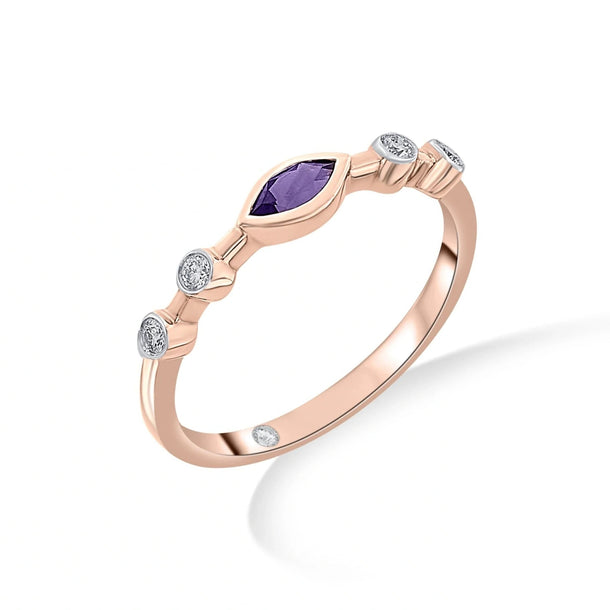 Color Pop Starlight Orbit Ring in Amethyst