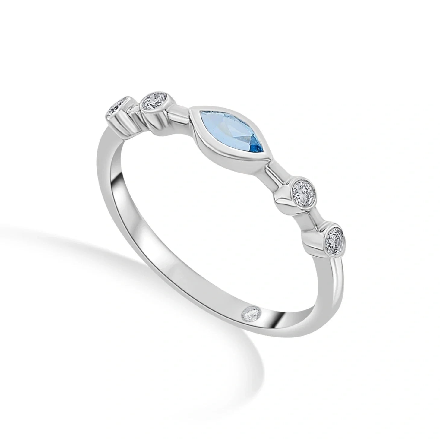 Color Pop Starlight Orbit Ring in Blue Topaz - Zen Diamond India