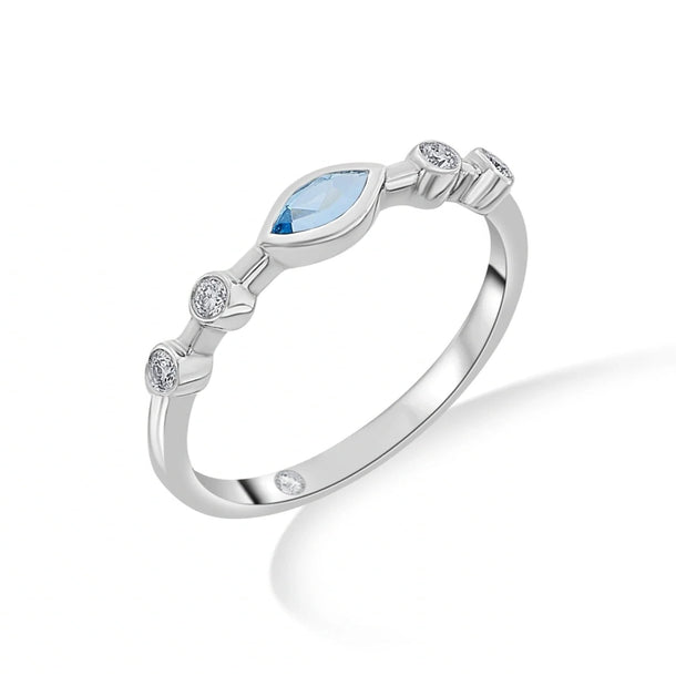 Color Pop Starlight Orbit Ring in Blue Topaz