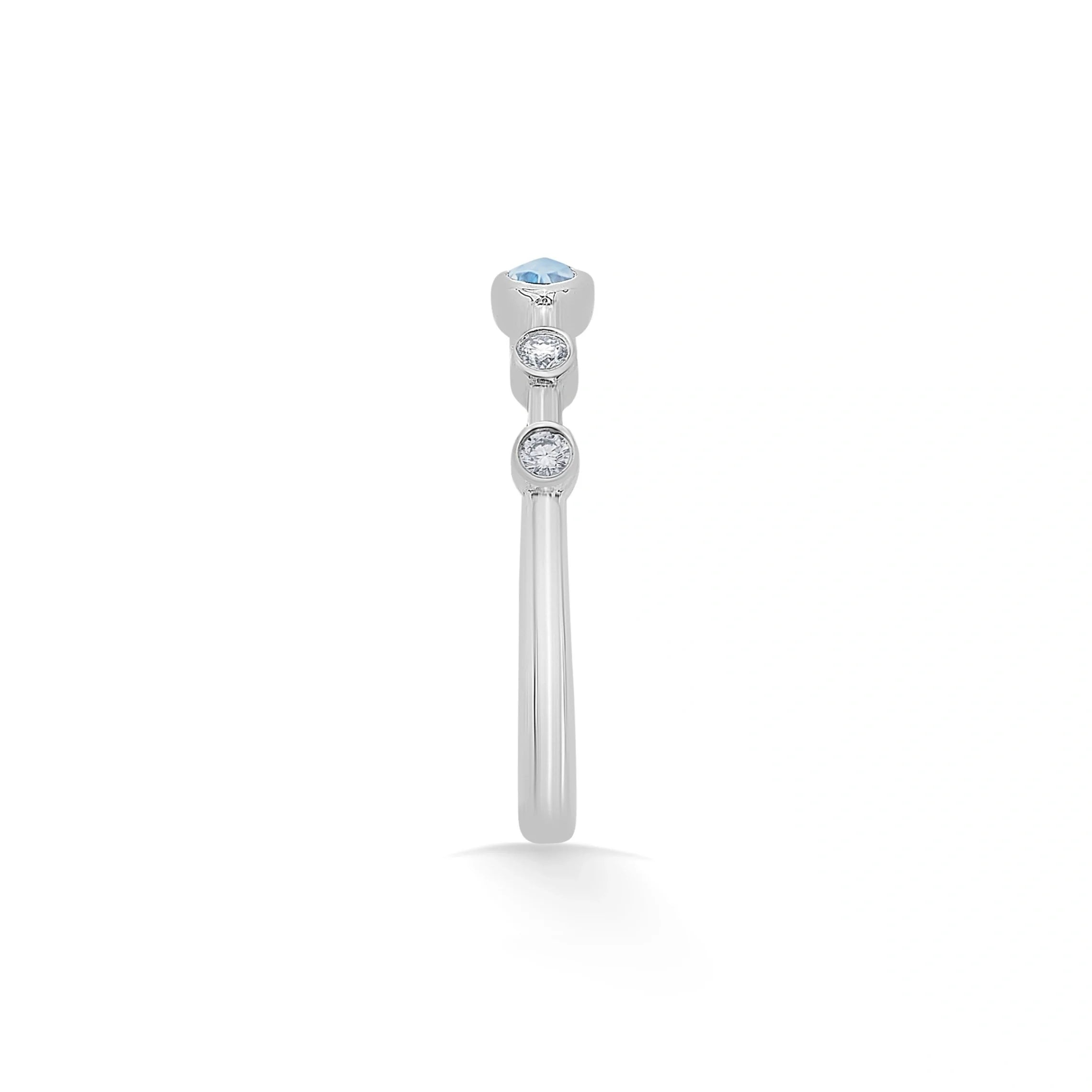 Color Pop Starlight Orbit Ring in Blue Topaz - Zen Diamond India