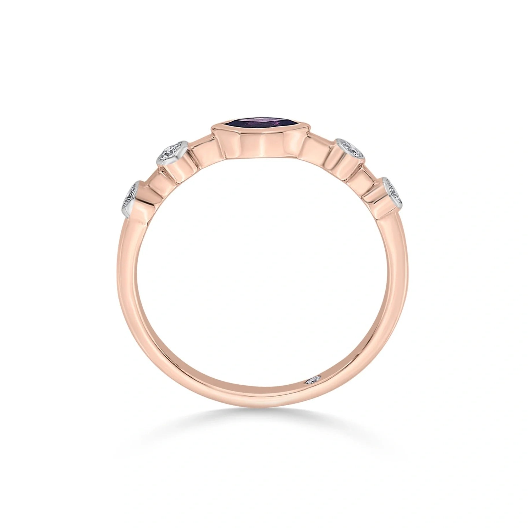Color Pop Starlight Orbit Ring in Amethyst - Zen Diamond India
