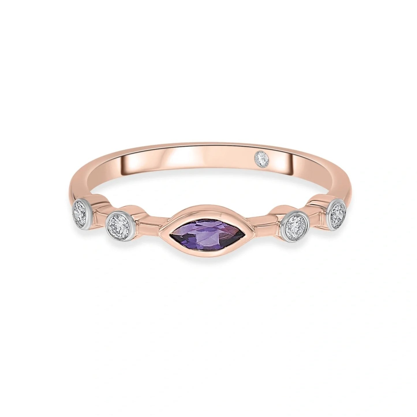 Color Pop Starlight Orbit Ring in Amethyst - Zen Diamond India