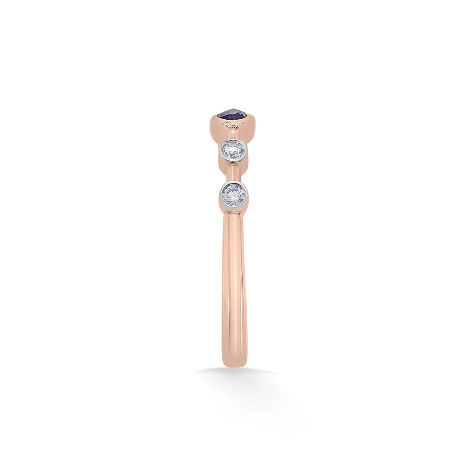 Color Pop Starlight Orbit Ring in Amethyst - Zen Diamond India