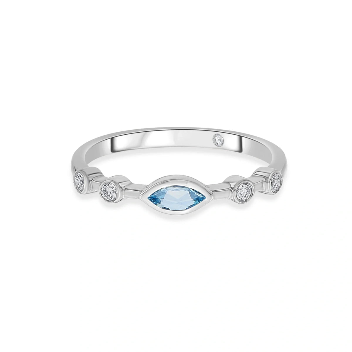 Color Pop Starlight Orbit Ring in Blue Topaz