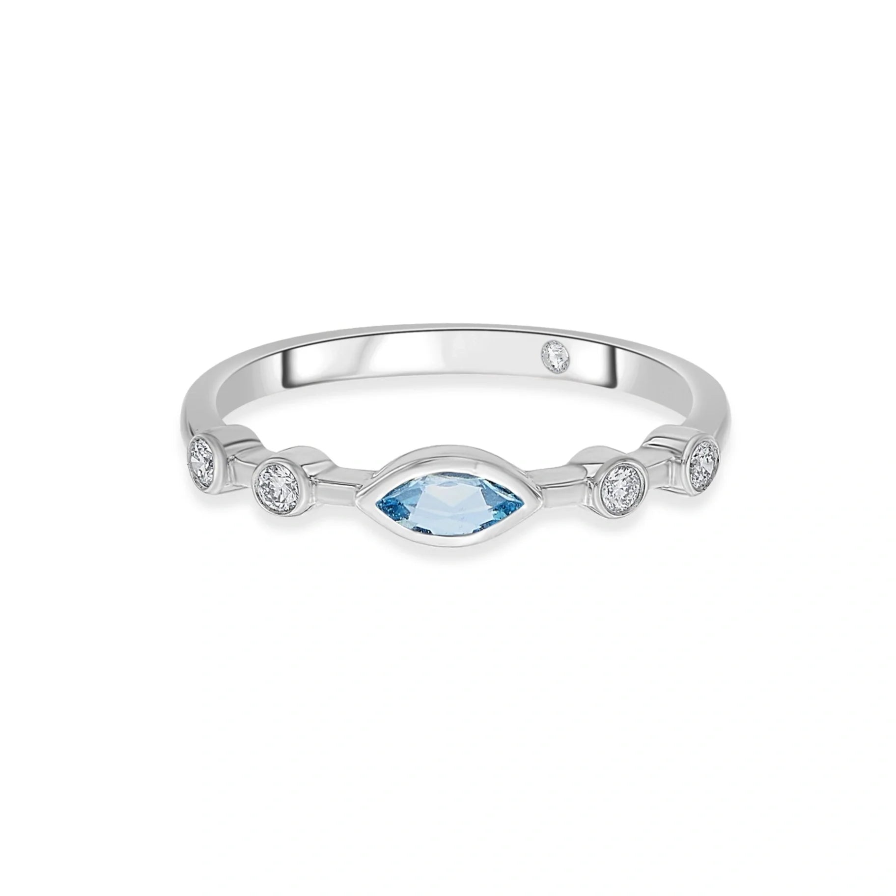 Color Pop Starlight Orbit Ring in Blue Topaz - Zen Diamond India