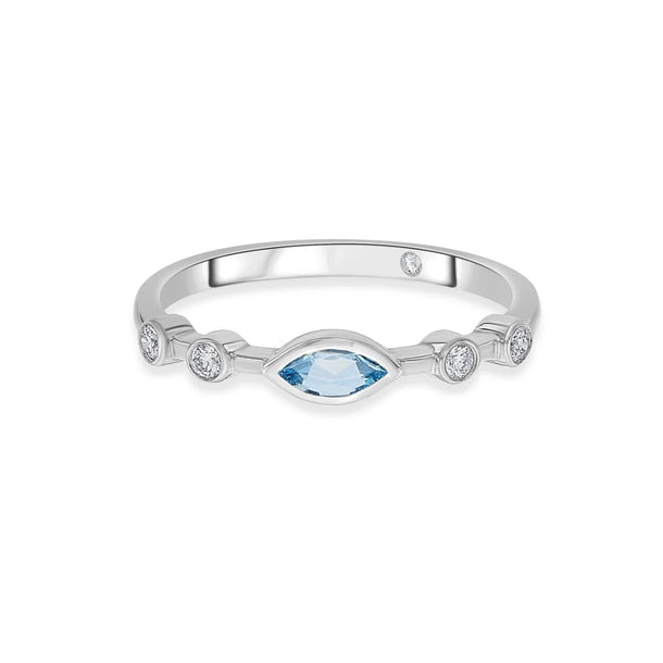 Color Pop Starlight Orbit Ring in Blue Topaz