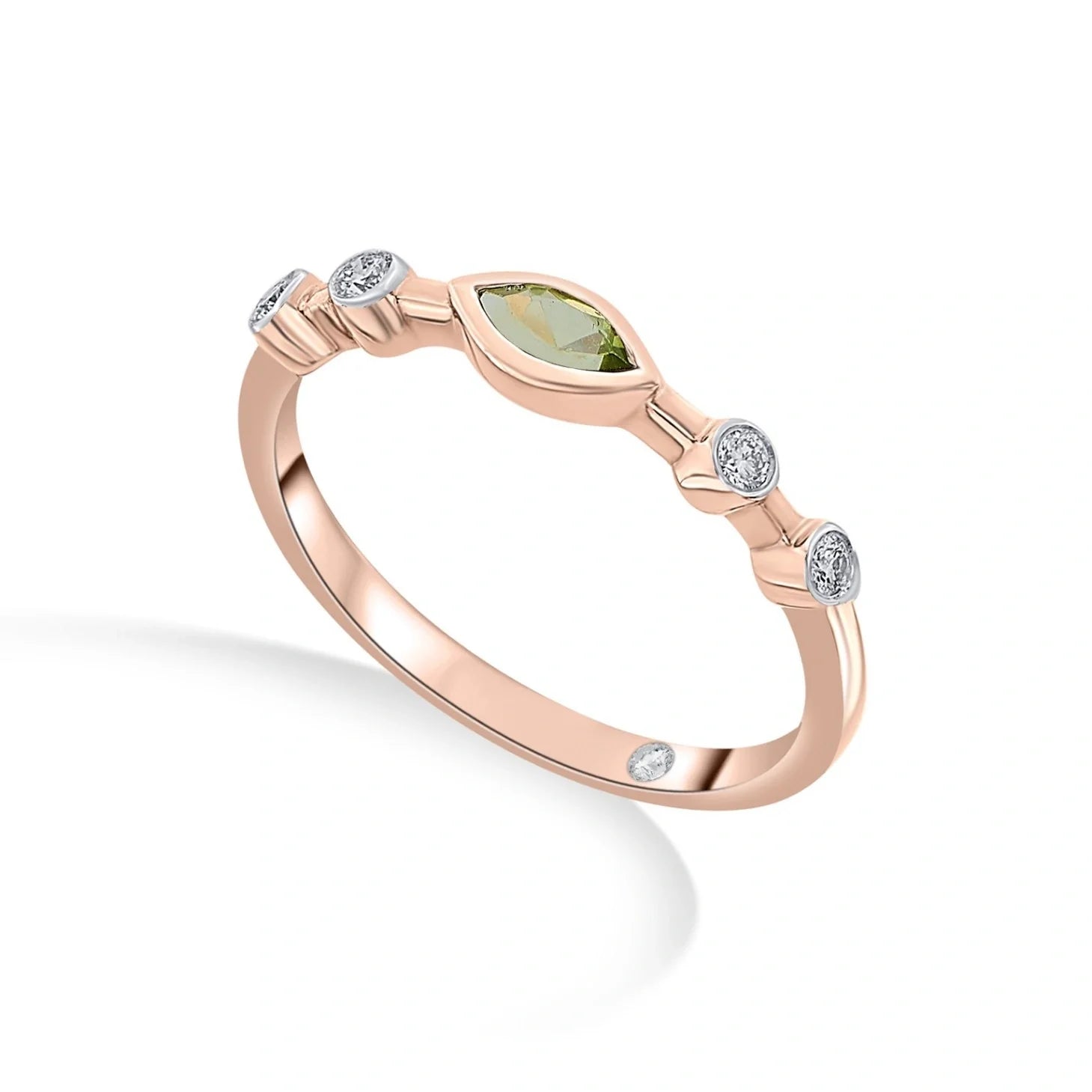 Color Pop Starlight Orbit Ring in Peridot - Zen Diamond India