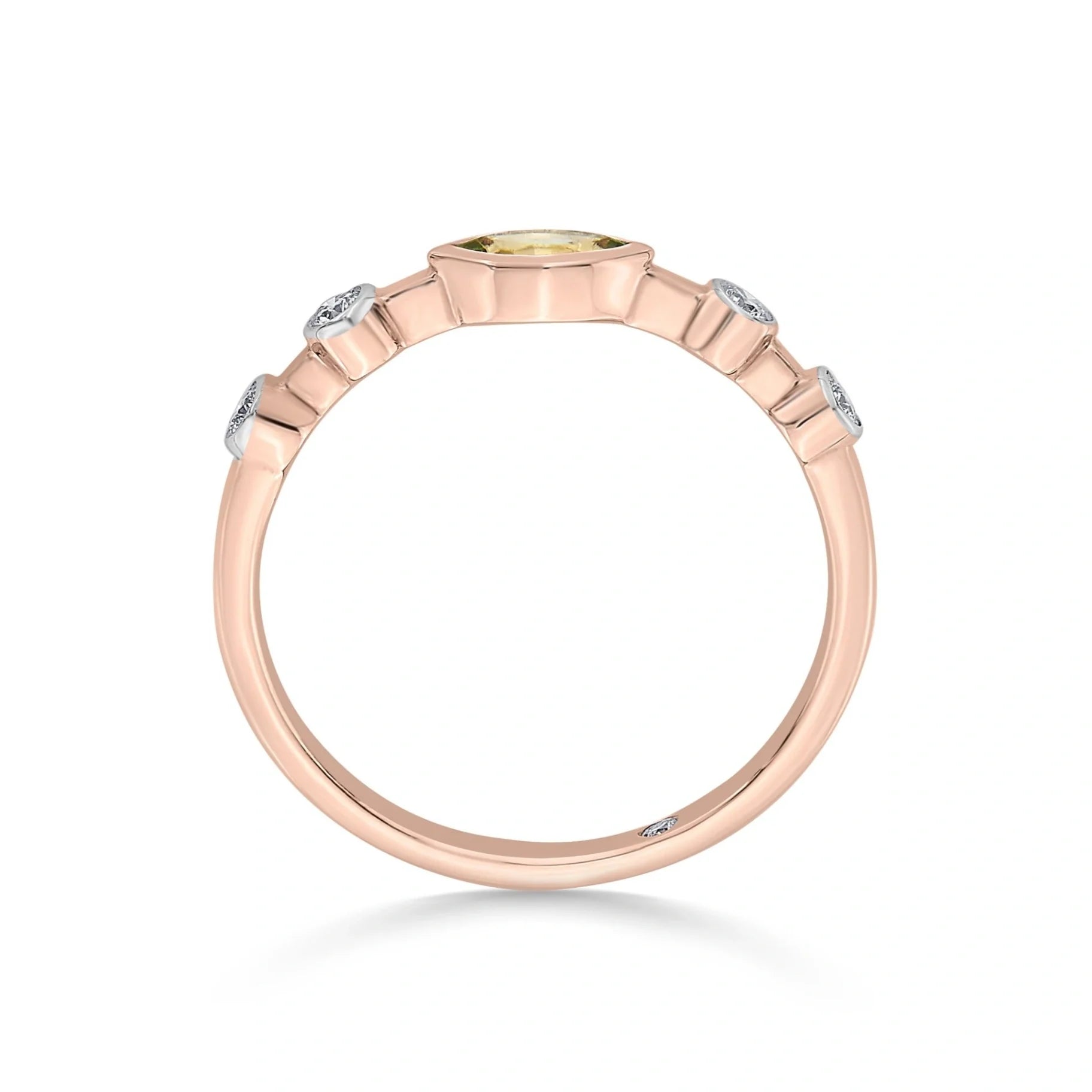 Color Pop Starlight Orbit Ring in Peridot - Zen Diamond India