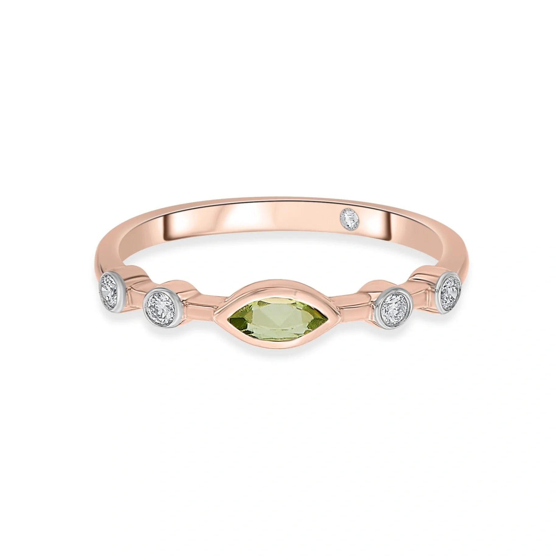 Color Pop Starlight Orbit Ring in Peridot - Zen Diamond India