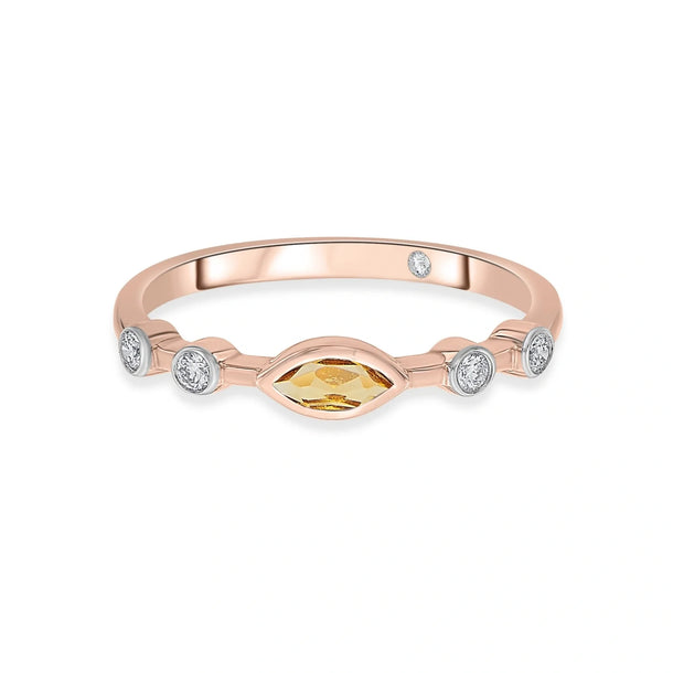 Color Pop Starlight Orbit Ring in Citrine