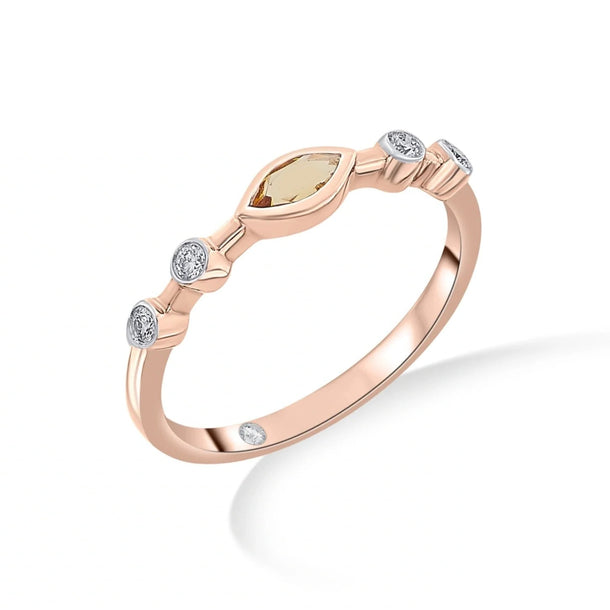 Color Pop Starlight Orbit Ring in Citrine
