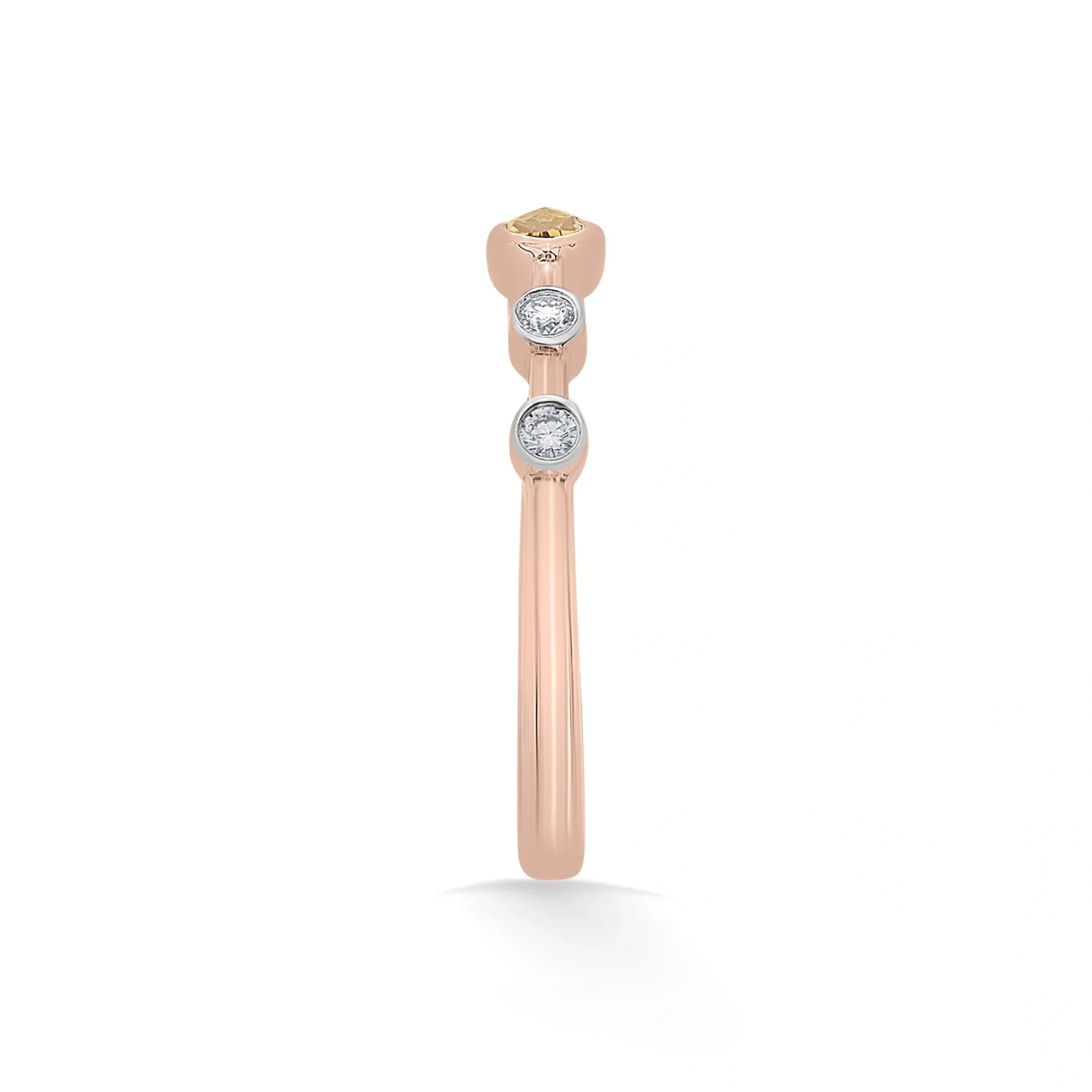 Color Pop Starlight Orbit Ring in Citrine - Zen Diamond India