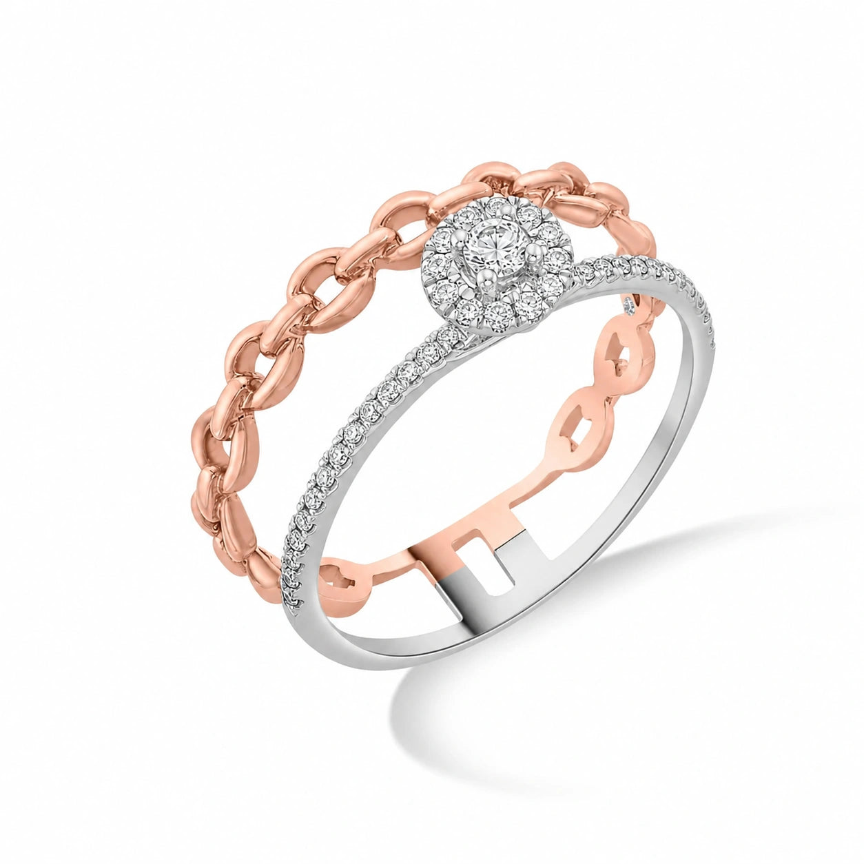 Cuban Halo Rose Reign Ring
