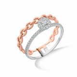 Cuban Halo Rose Reign Ring