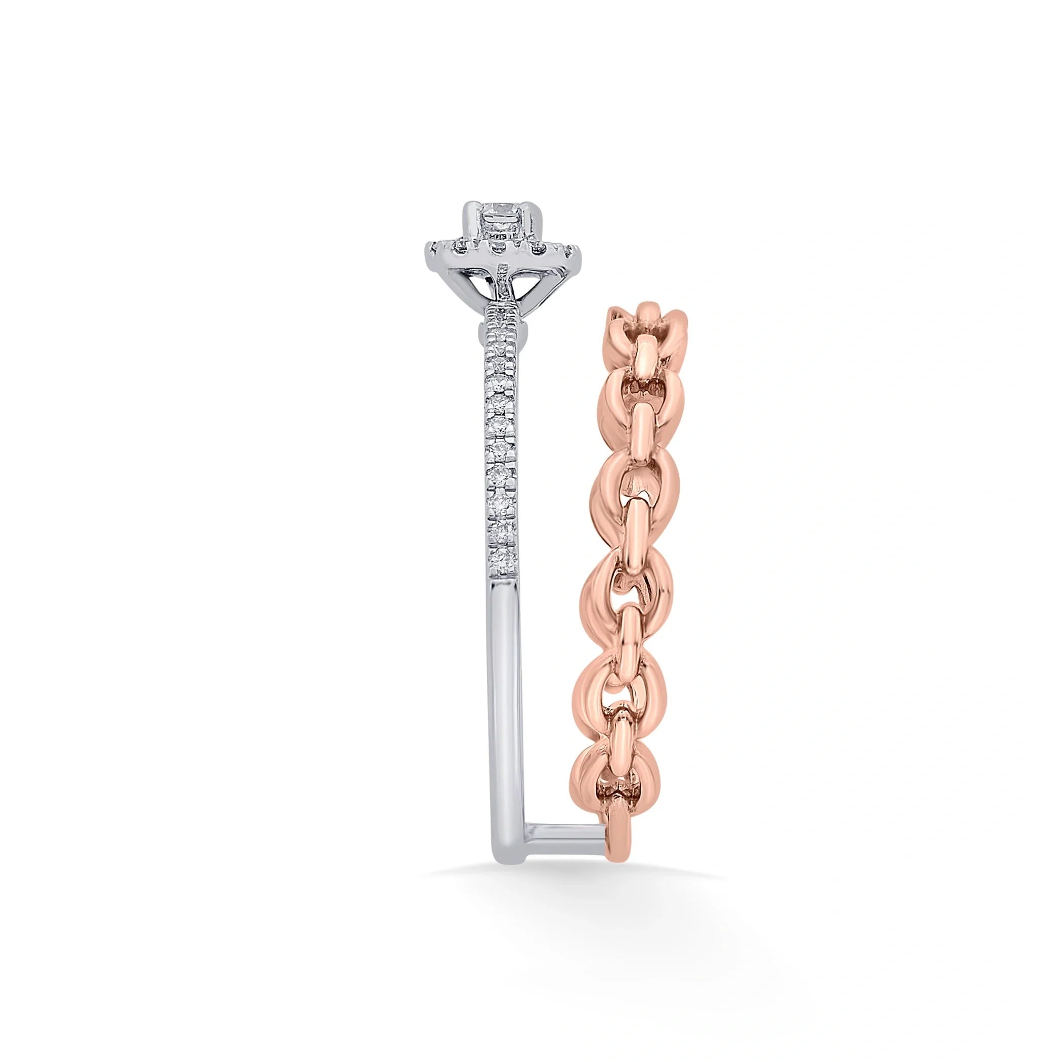 Cuban Halo Rose Reign Ring - Zen Diamond India