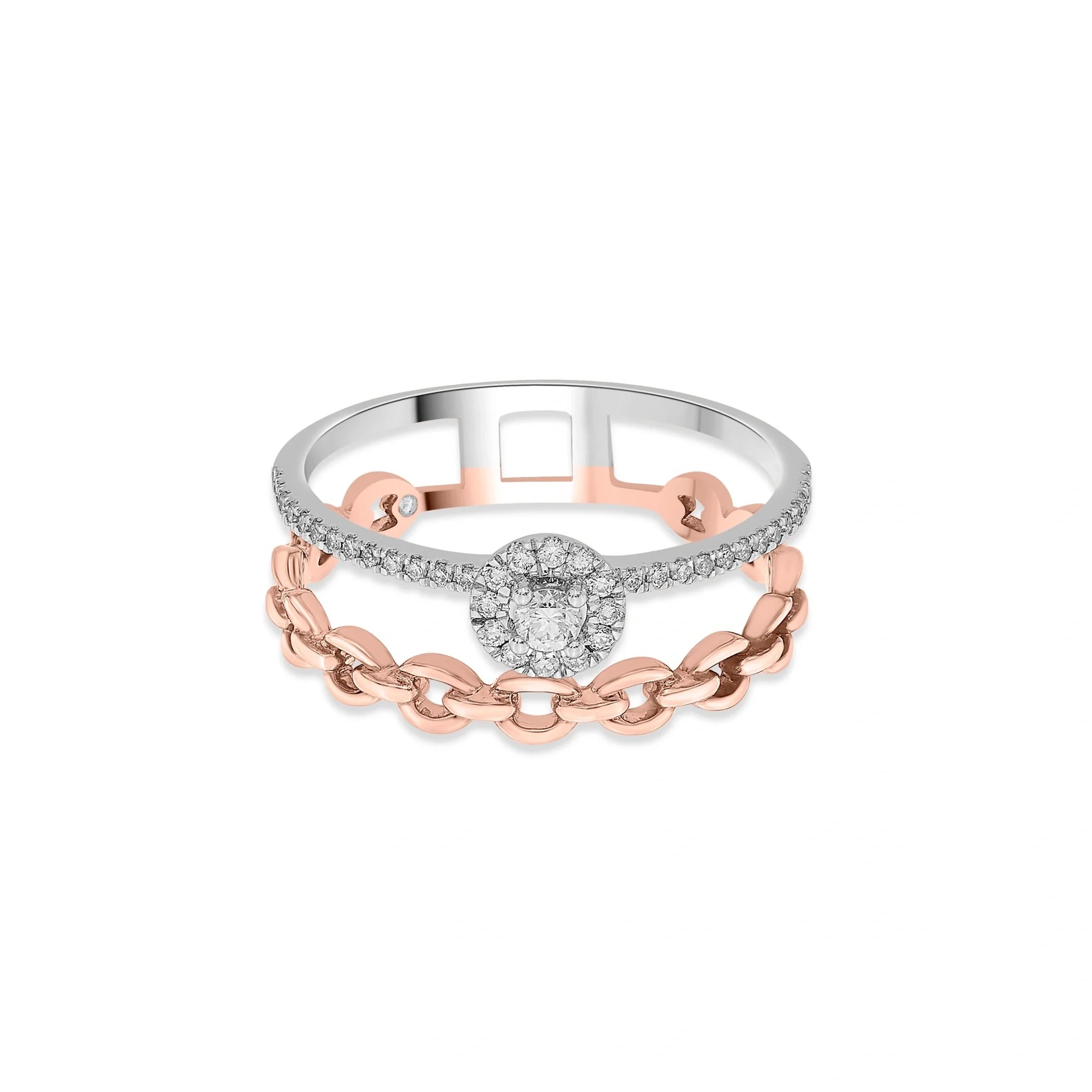 Cuban Halo Rose Reign Ring - Zen Diamond India