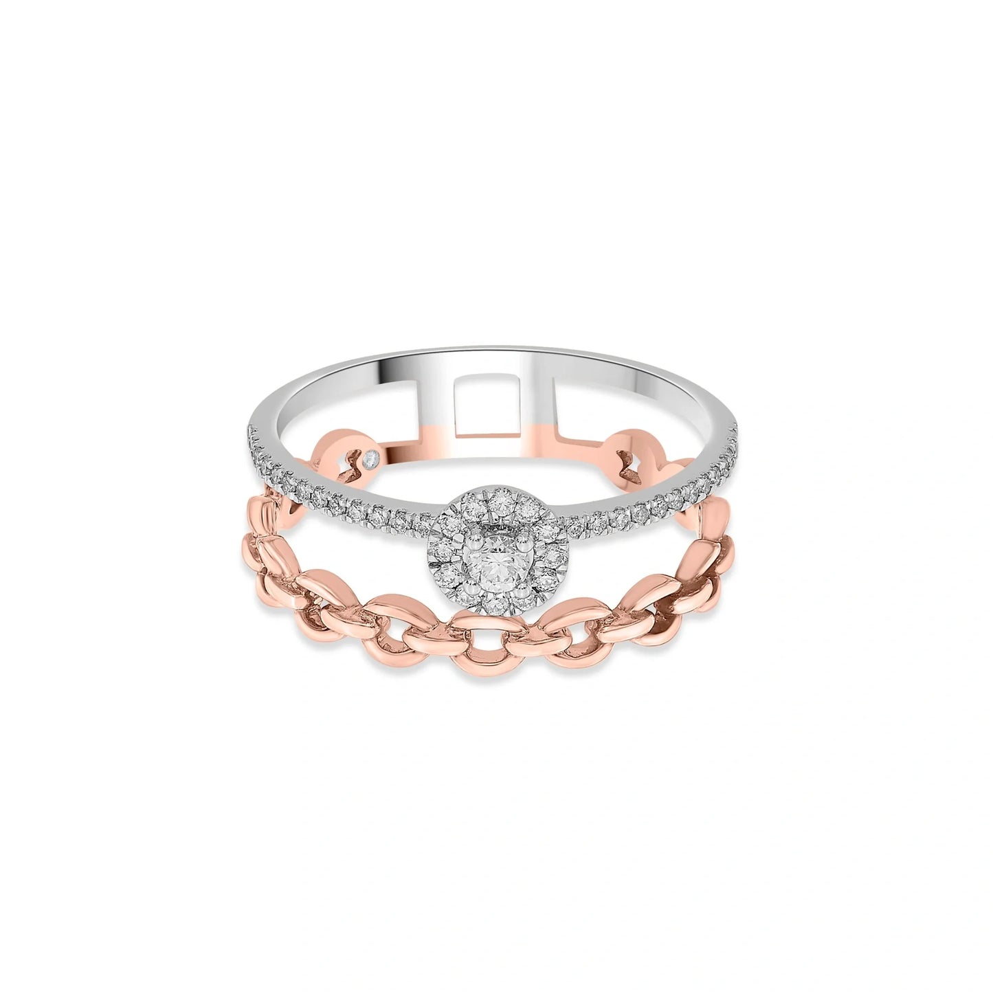 Cuban Halo Rose Reign Ring