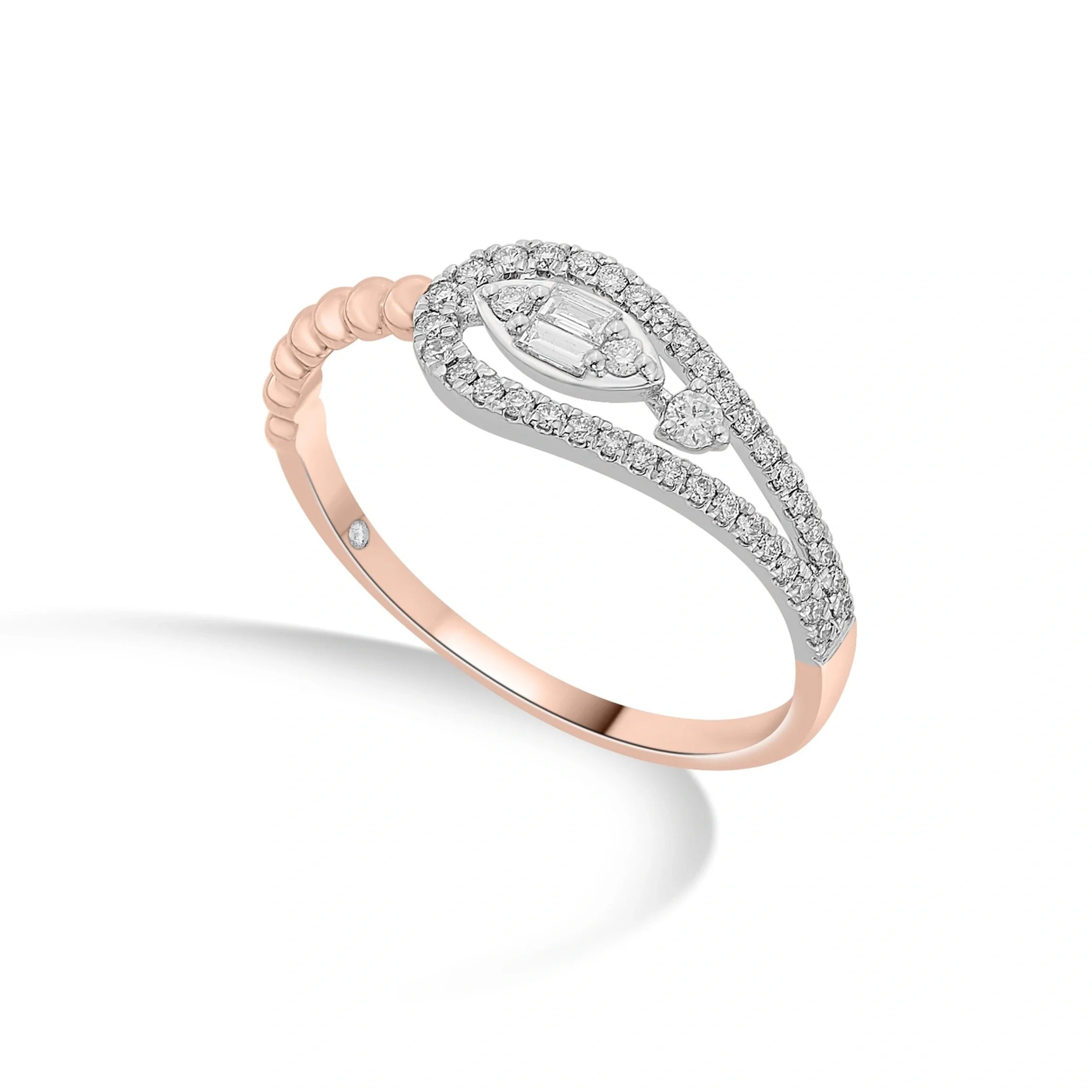 Boujee Marquise Overlap Ring - Zen Diamond India