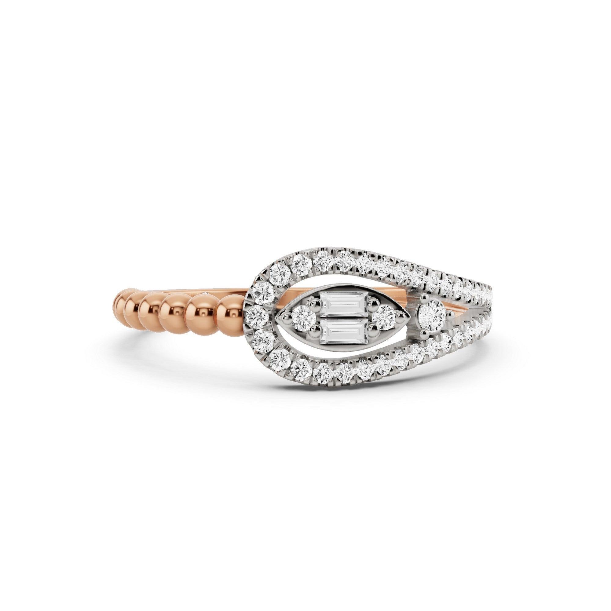 Boujee Marquise overlap Ring