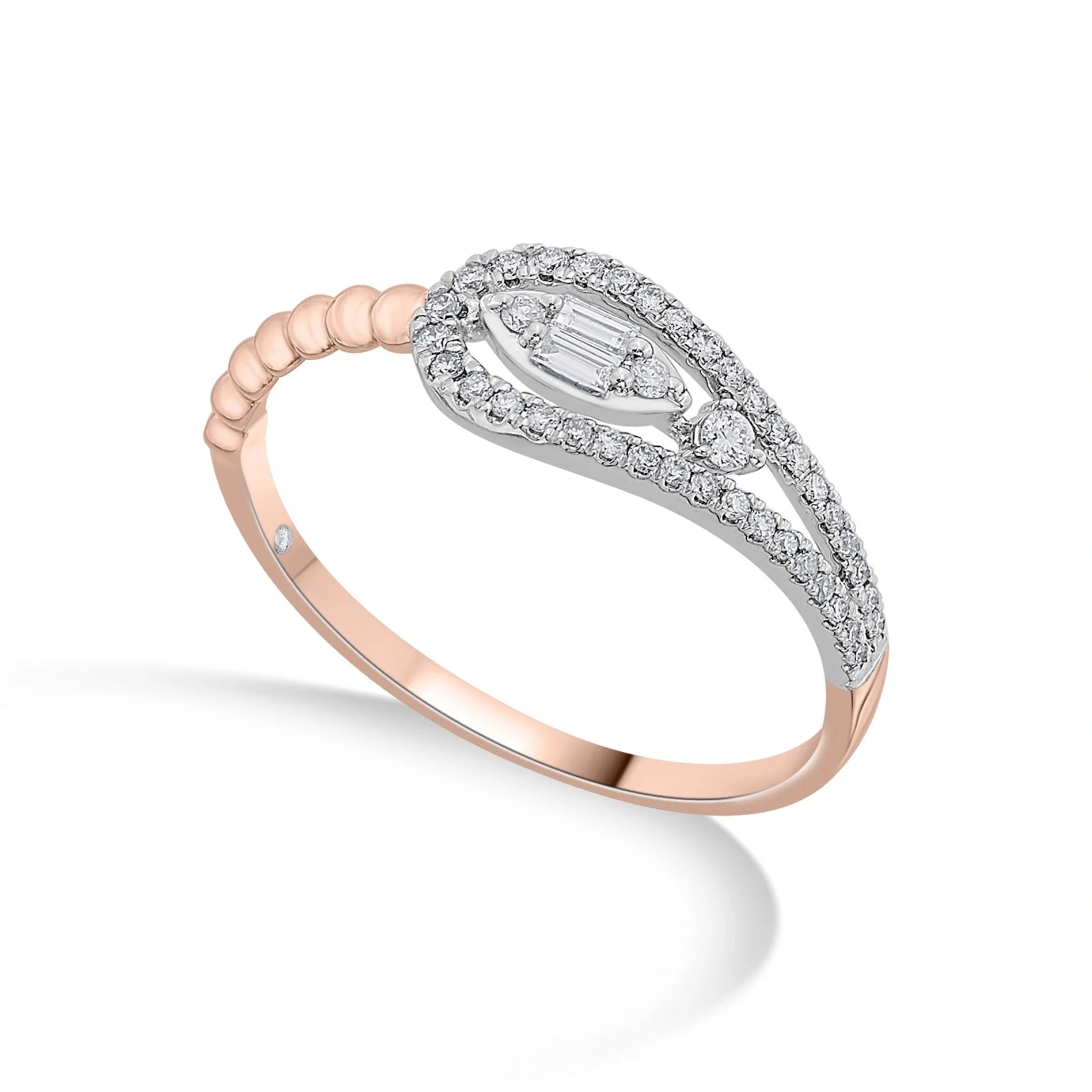Boujee Round Bag Overlap Ring - Zen Diamond India