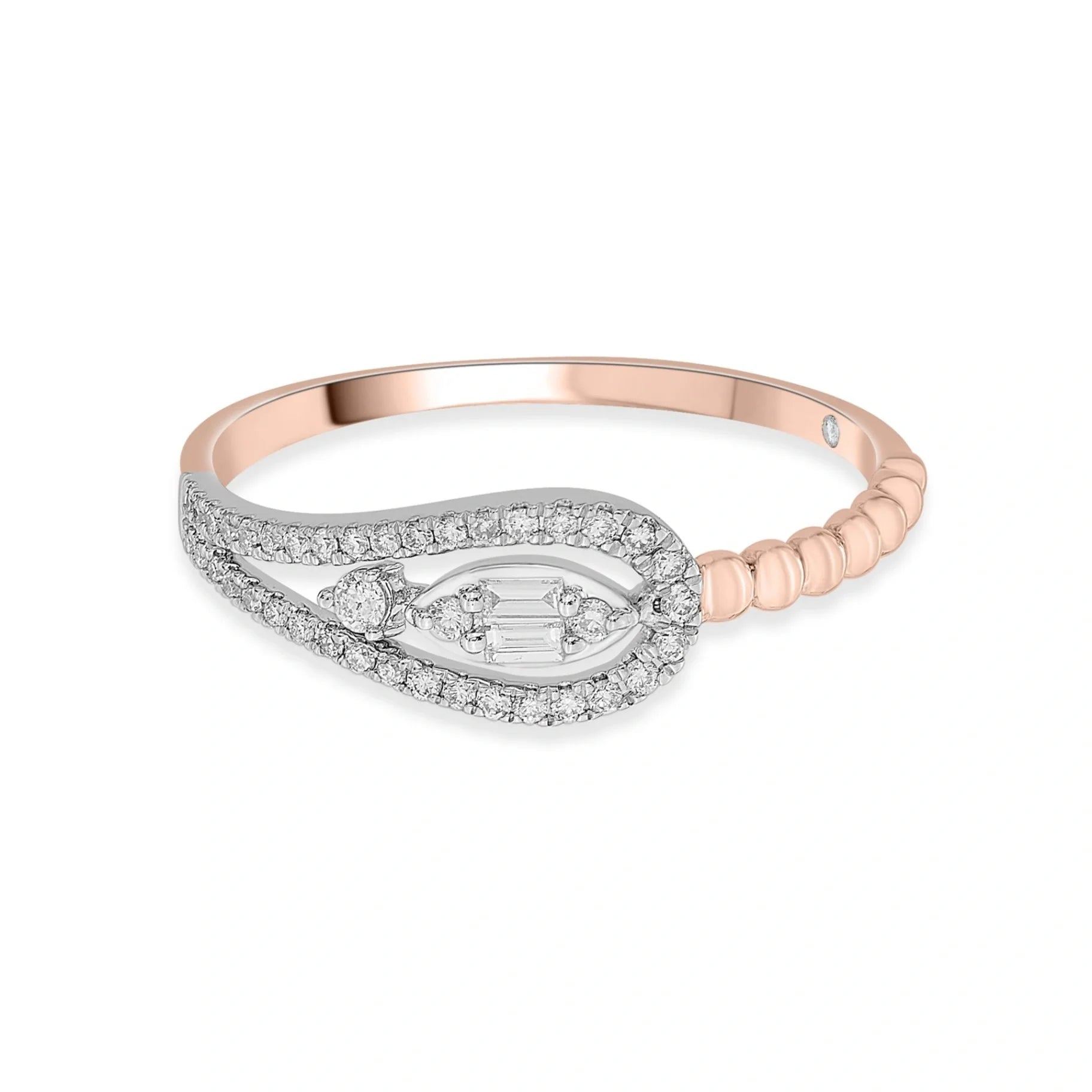Boujee Round Bag Overlap Ring - Zen Diamond India