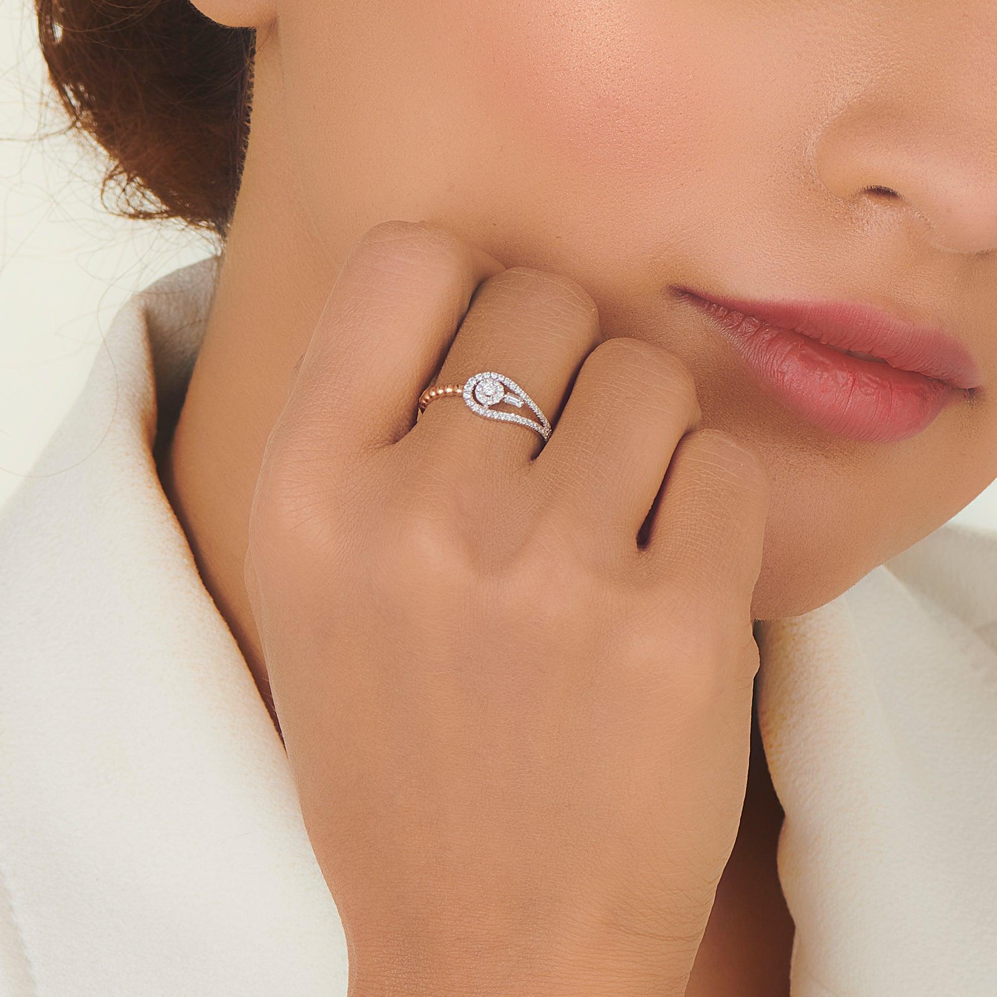 Boujee Round overlap Ring