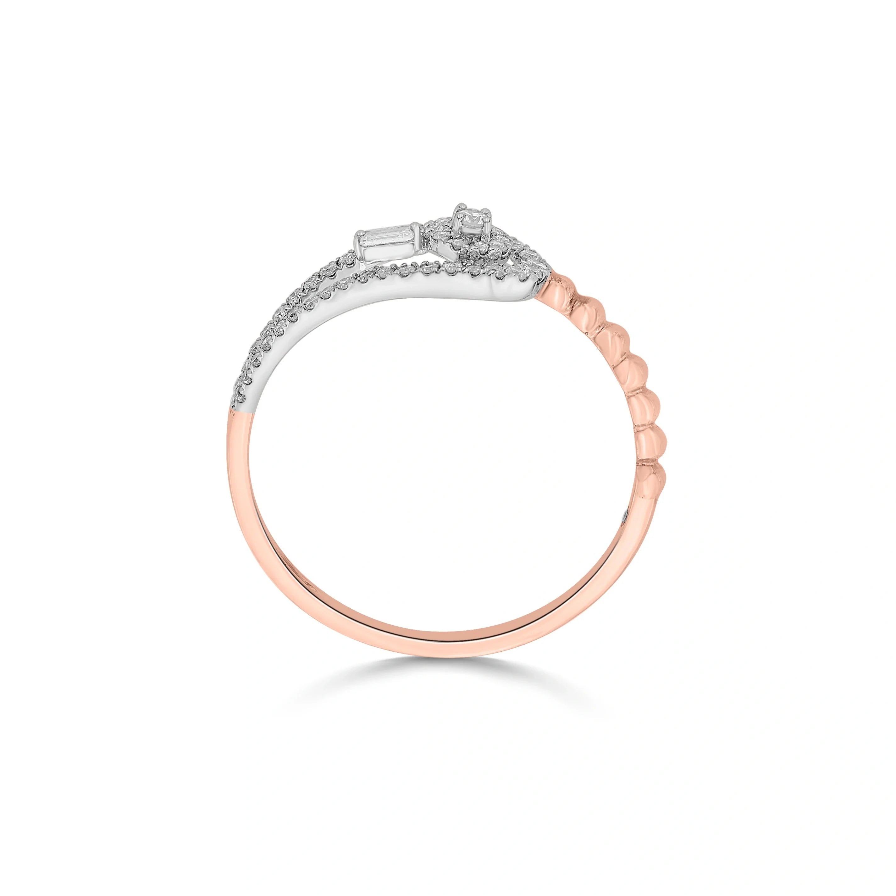 Boujee Round Overlap Ring - Zen Diamond India