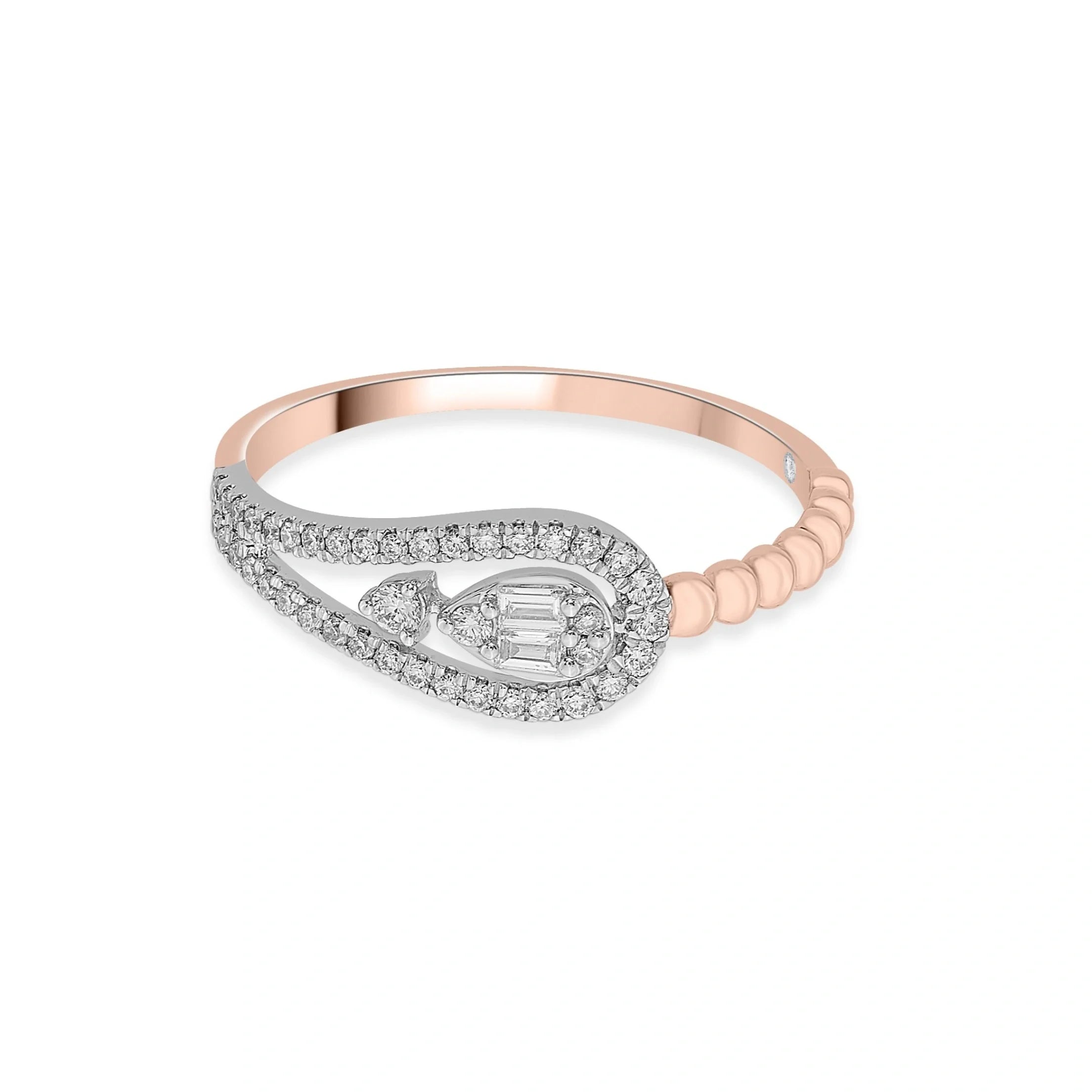 Boujee Drop Overlap Ring - Zen Diamond India
