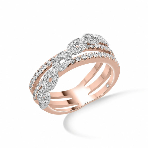Cuban Crown Sync Wave Ring