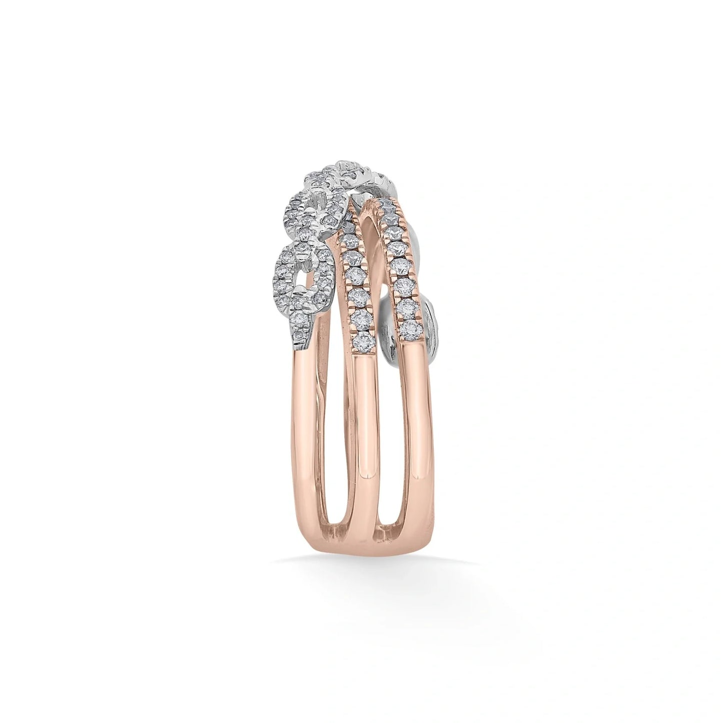 Cuban Crown Sync Wave Ring