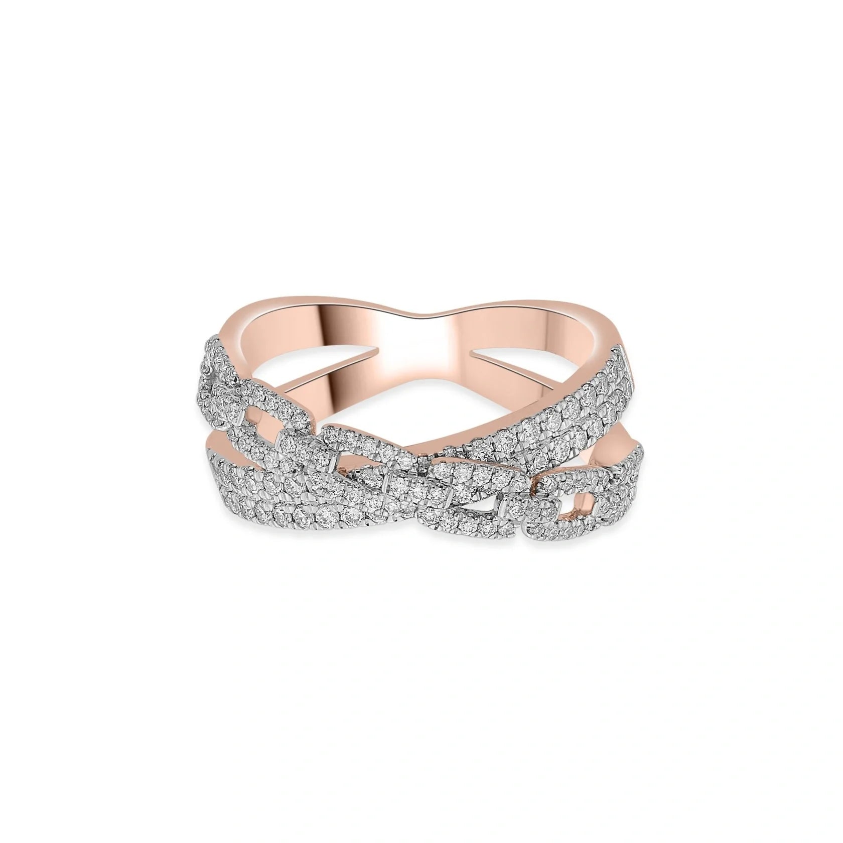 Cuban Celeste Chain Bloom Ring - Zen Diamond India