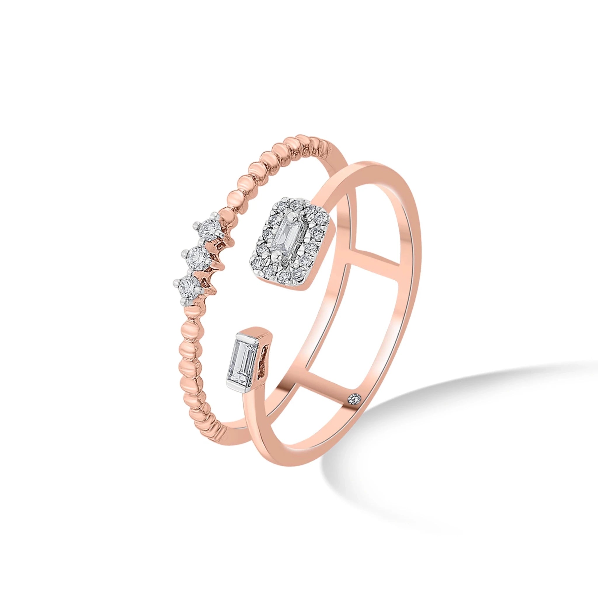 Sassy Radiant Fusion Diamond Charm Ring - Zen Diamond India